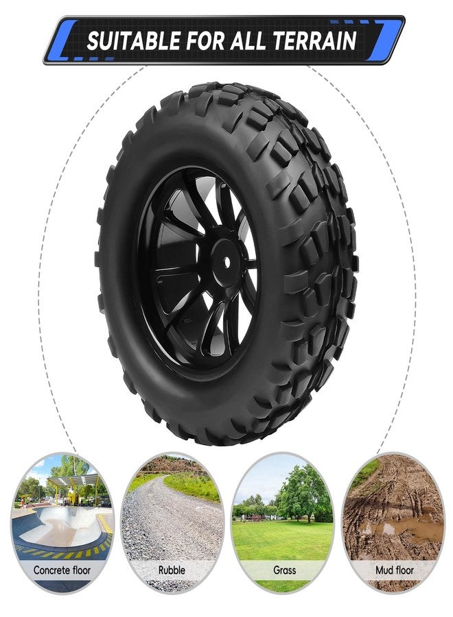 AllinRC 4PCS AllinRC 12mm Hex RC Truck Wheels and Tires 1/10 Scale 2.8 Truck Tires for Traxxas Stampede Vxl Hoss 4x4 Redcat Volcano Epx RC Monster Truck - Image 4